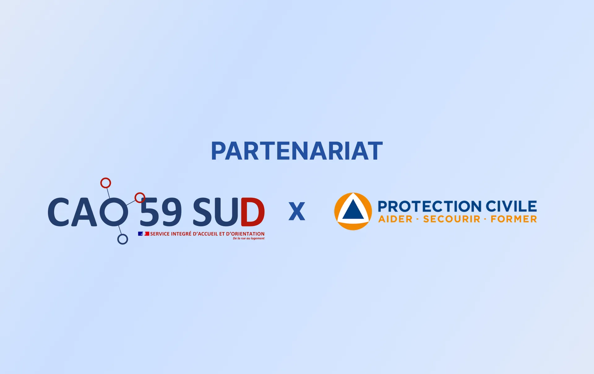 Les logos de la protection civile et de la CAO 59 Sud